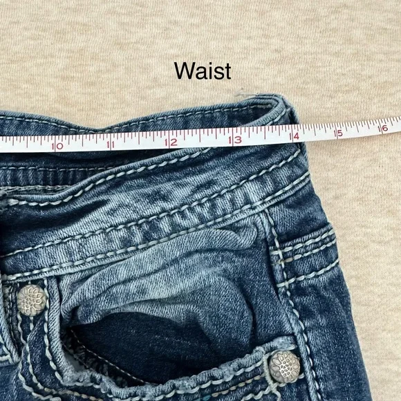 Miss Me Boot Women’s Size 27 Cotton Light-Blue Low Rise Jeans M3444B55 - Picture 8 of 15